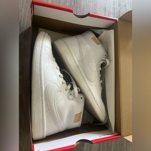 White Nike Women's Court Royale 2 Mid Shoes, Size 7.5W